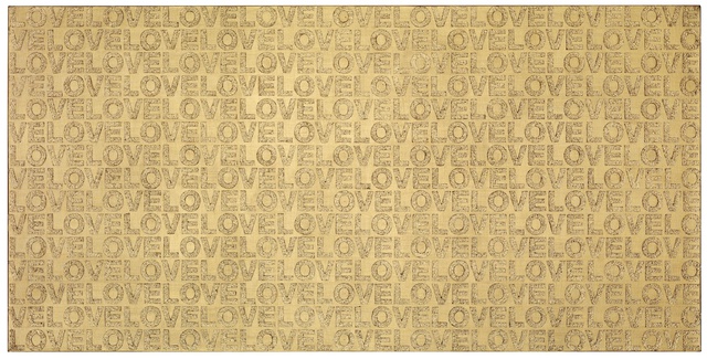 I Love Gold of Love on The Wild Screen》, Acrylic on canvas, 90x180cm, 2012